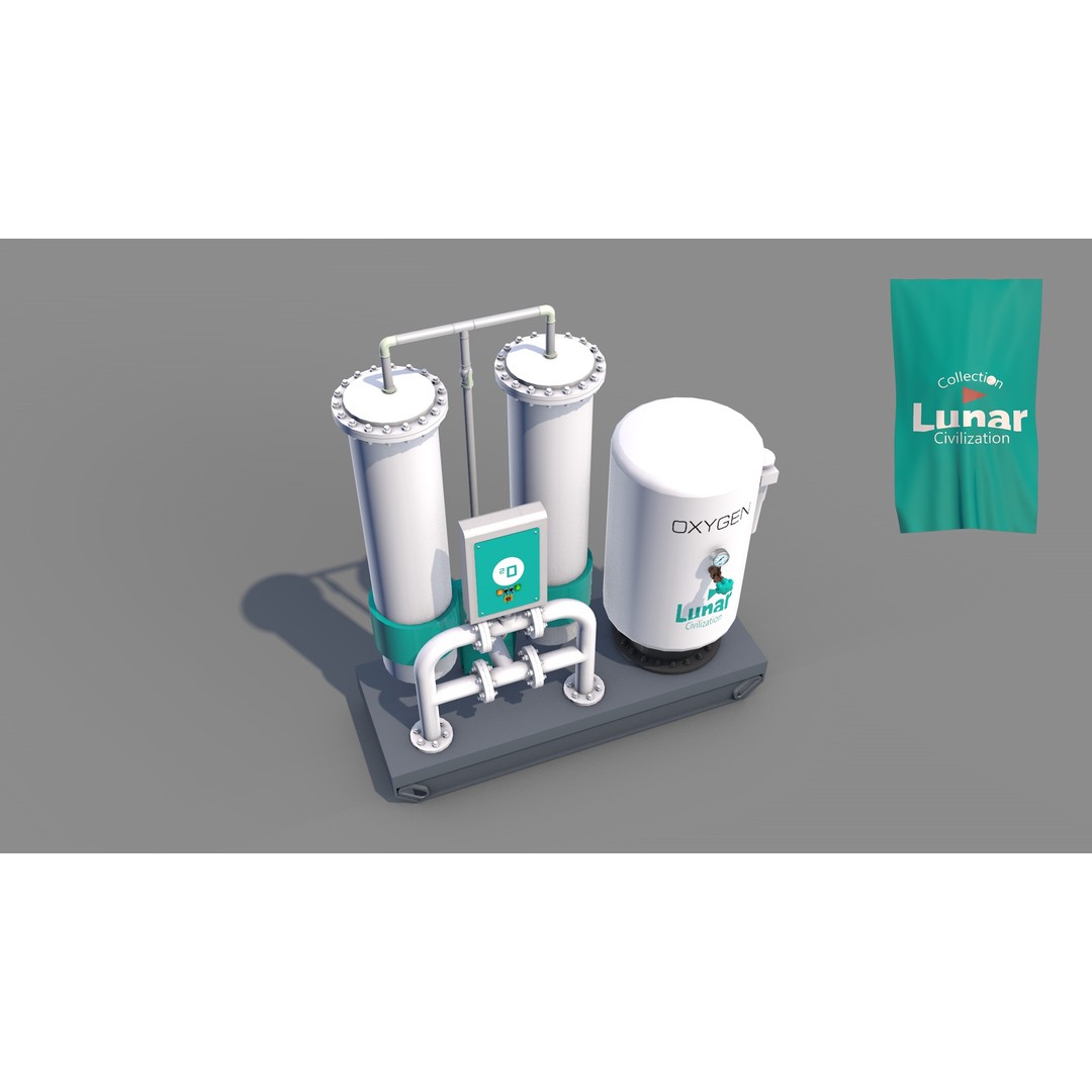 Oxygen Plant 3D Model – High-Detail Space Asset, FBX & OBJ - View 5