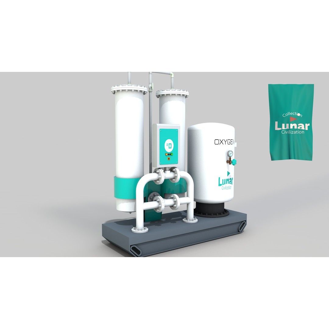 Oxygen Plant 3D Model – High-Detail Space Asset, FBX & OBJ - View 6