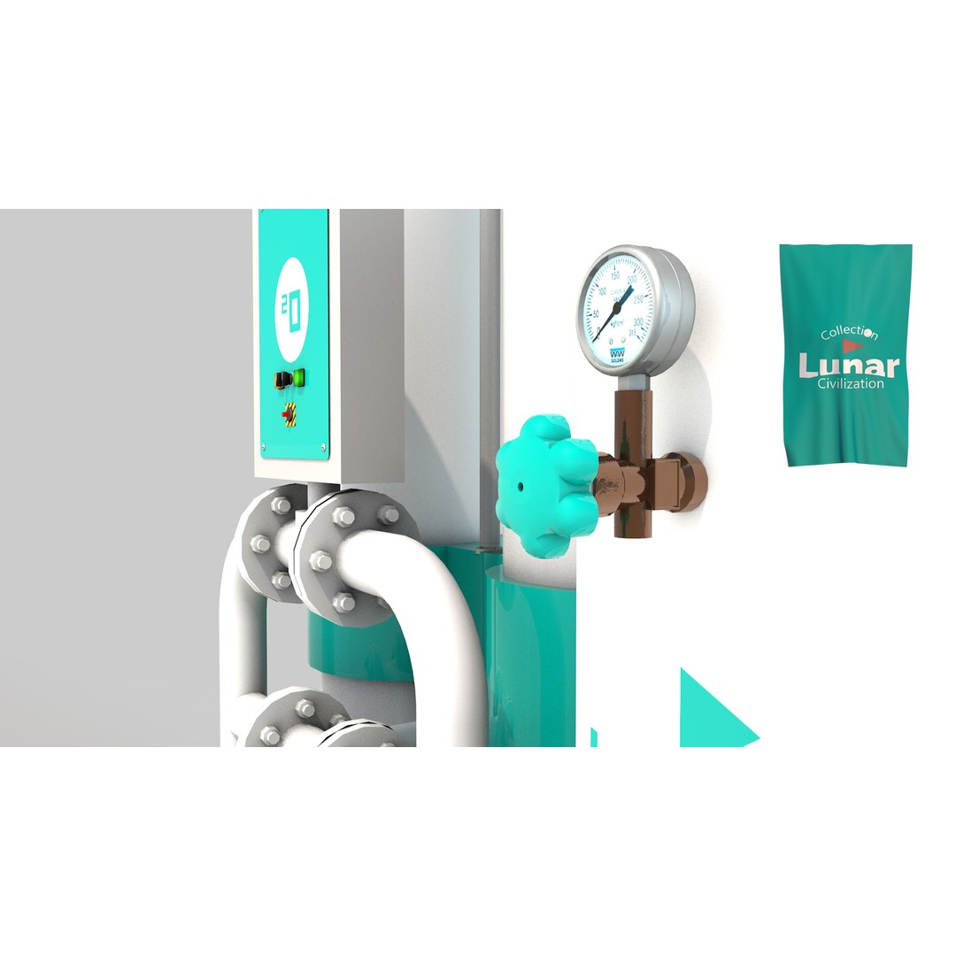 Oxygen Plant 3D Model – High-Detail Space Asset, FBX & OBJ - View 8