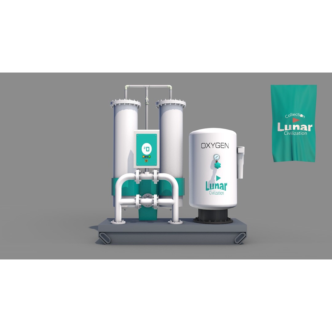 Oxygen Plant 3D Model – High-Detail Space Asset, FBX & OBJ - View 9