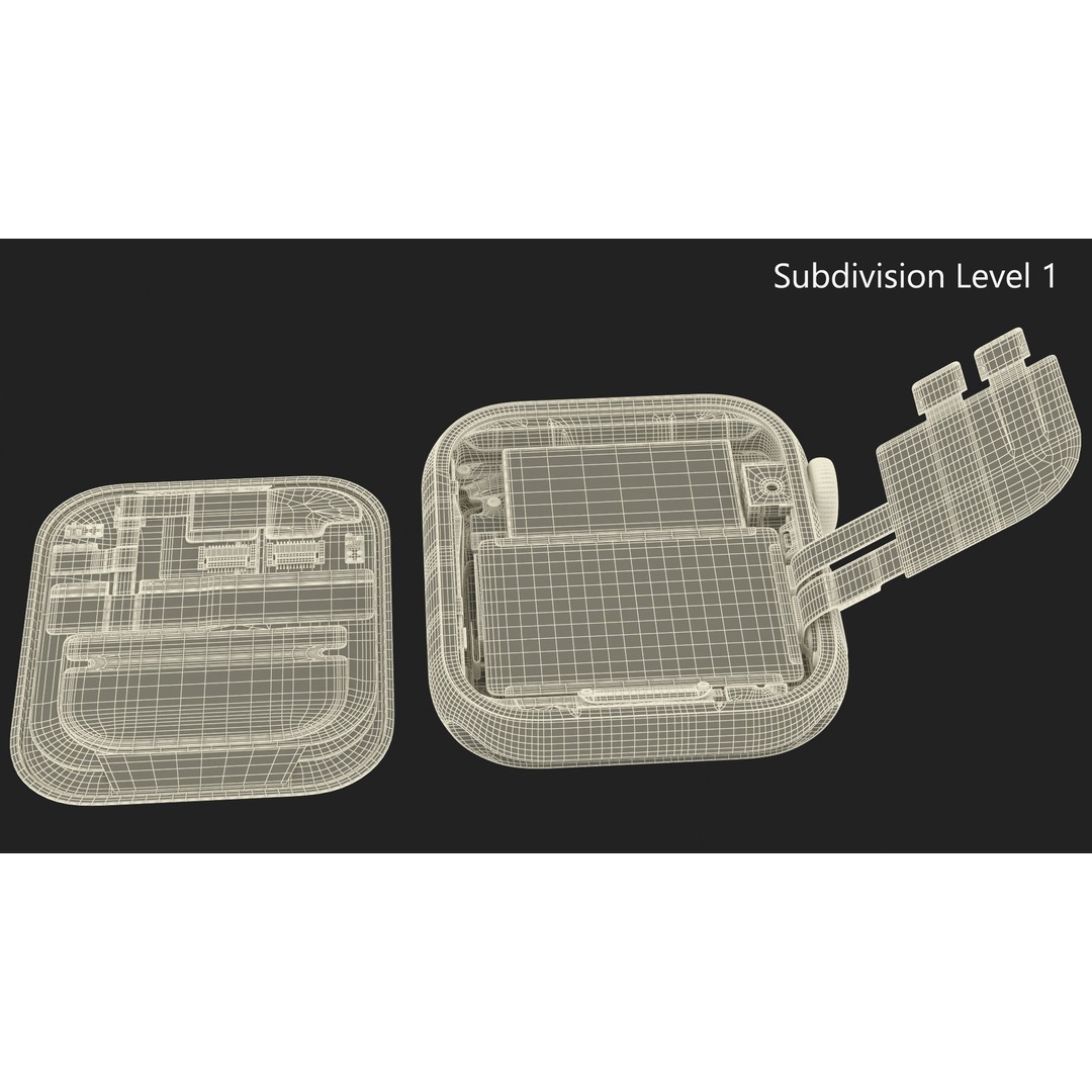 Apple Watch SE Casing Open 3D Model – High Poly PBR Asset, FBX, OBJ - View 21