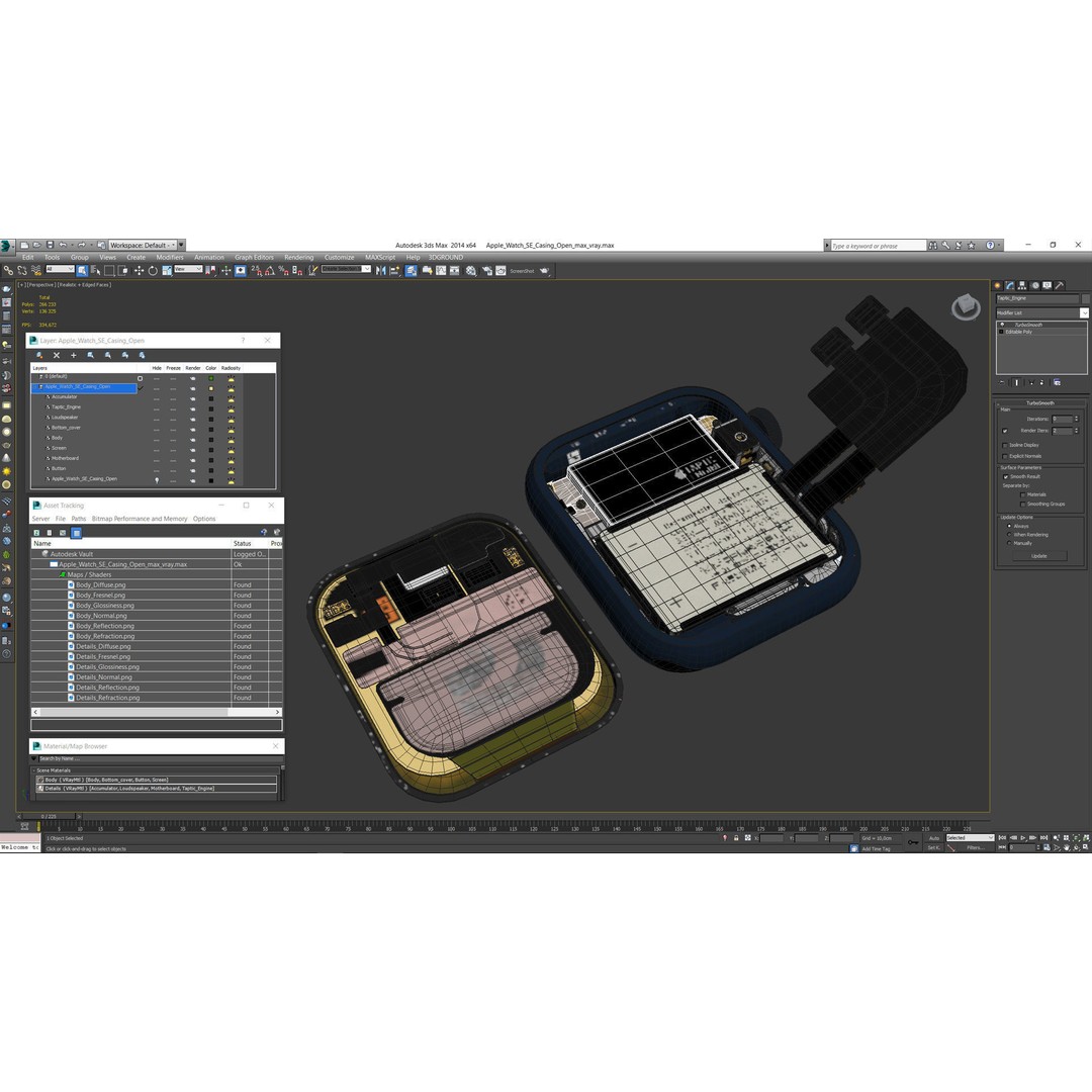 Apple Watch SE Casing Open 3D Model – High Poly PBR Asset, FBX, OBJ - View 24