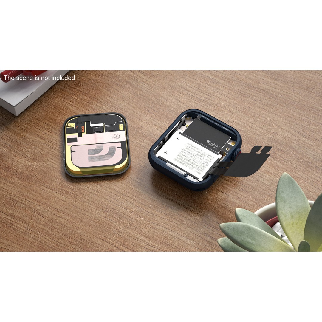 Apple Watch SE Casing Open 3D Model – High Poly PBR Asset, FBX, OBJ - View 3