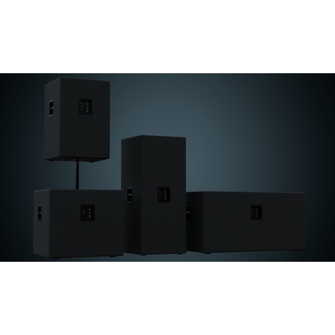 Speaker 3D Model – Low Poly Audio Asset, FBX, OBJ, Game Ready - View 5
