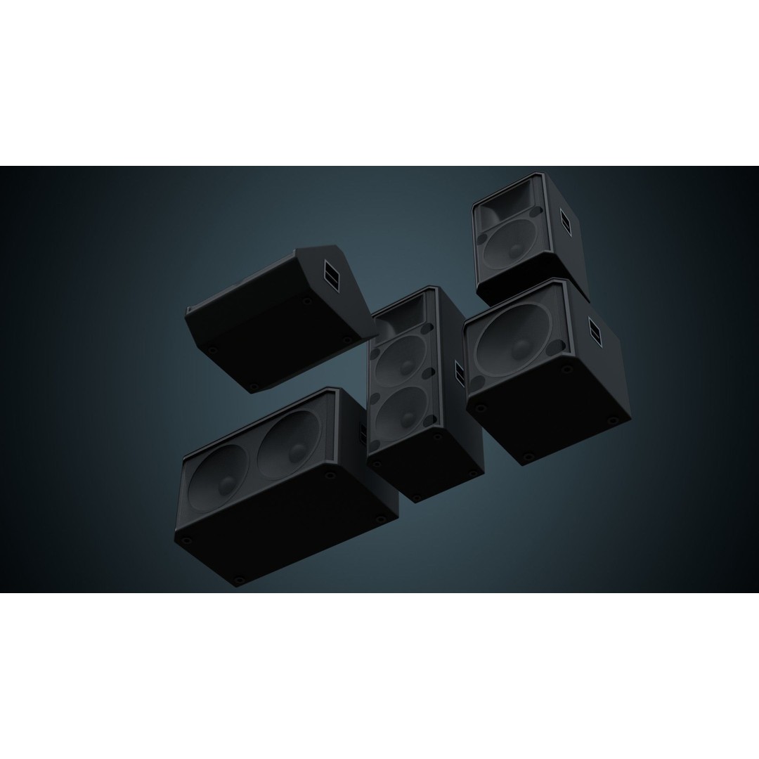 Speaker 3D Model – Low Poly Audio Asset, FBX, OBJ, Game Ready - View 6