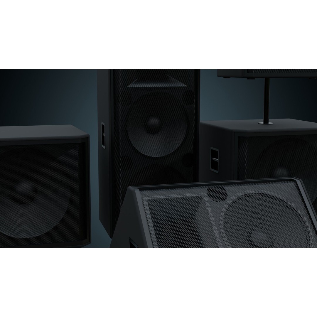 Speaker 3D Model – Low Poly Audio Asset, FBX, OBJ, Game Ready - View 7
