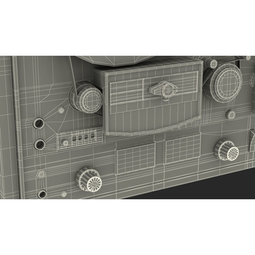 AKAI 4000DS Tape Recorder 3D Model – Vintage Audio Equipment, PBR - View 22