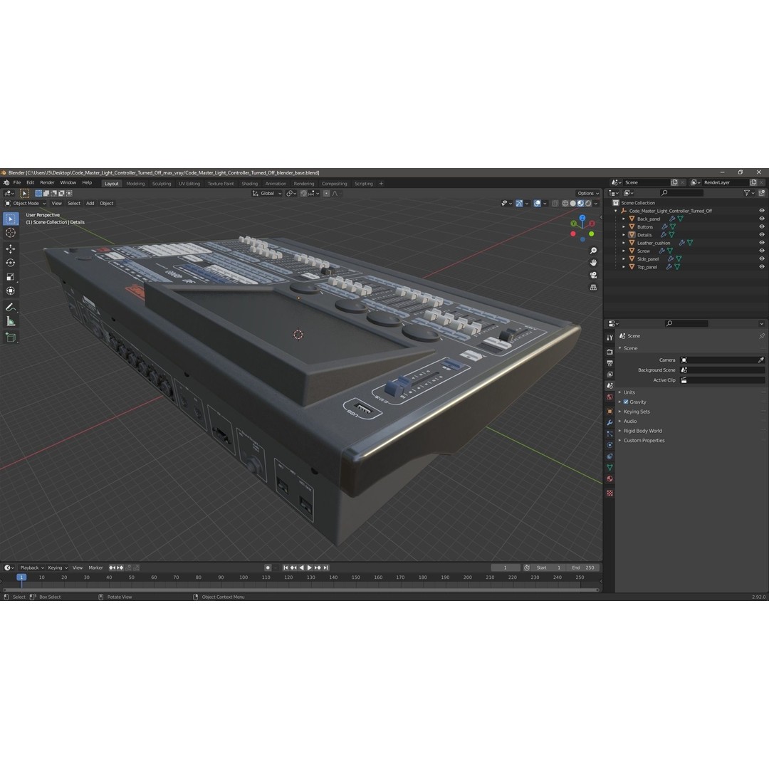 Code Master Light Controller 3D Model – High Poly PBR Asset, FBX, OBJ - View 22