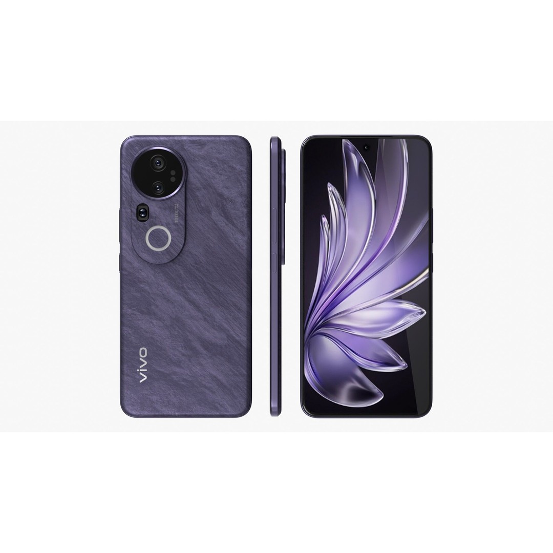 Vivo S20 Pro Purple 3D Model – High Poly PBR Smartphone, FBX, OBJ - View 4