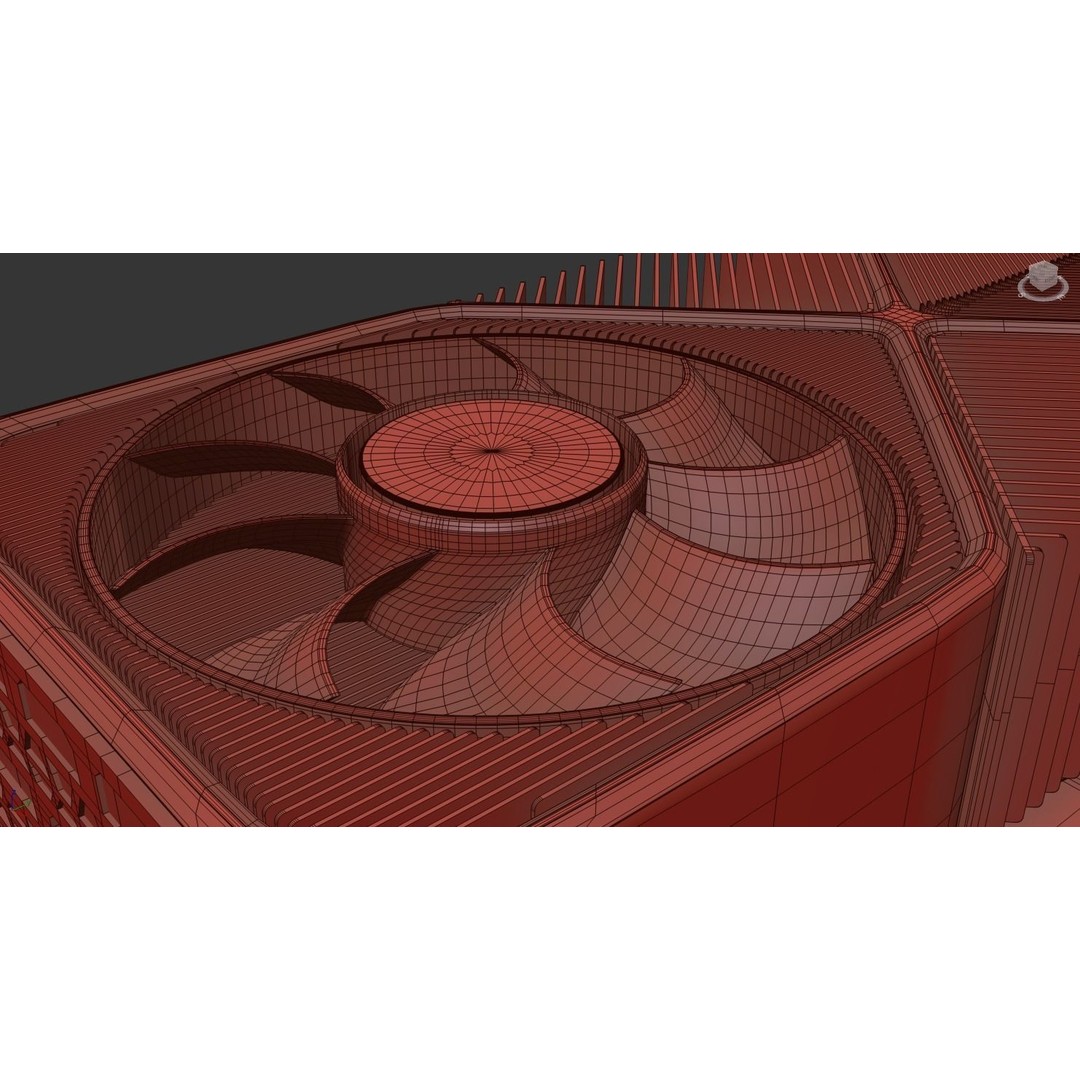 NVIDIA GeForce RTX 3090 3D Model – Low Poly Game Asset, FBX, OBJ - View 11