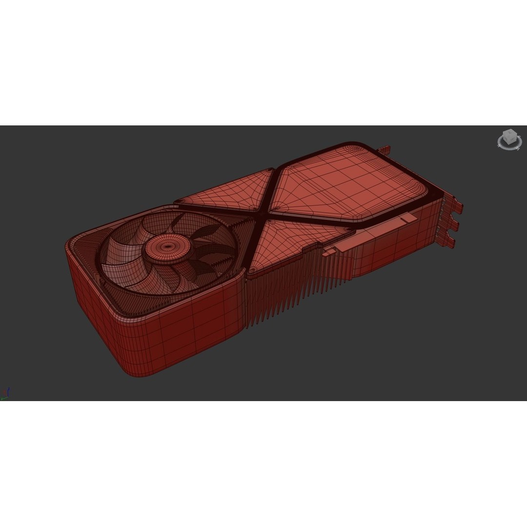 NVIDIA GeForce RTX 3090 3D Model – Low Poly Game Asset, FBX, OBJ - View 13