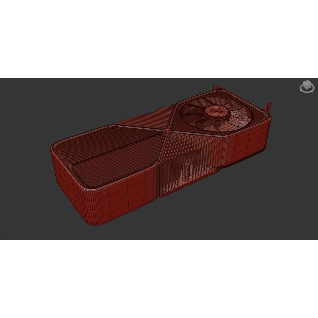 NVIDIA GeForce RTX 3090 3D Model – Low Poly Game Asset, FBX, OBJ - View 14