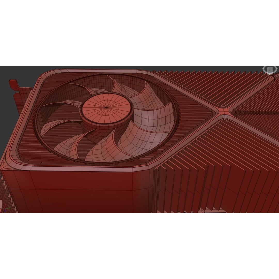 NVIDIA GeForce RTX 3090 3D Model – Low Poly Game Asset, FBX, OBJ - View 8