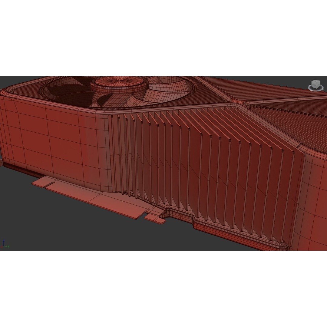 NVIDIA GeForce RTX 3090 3D Model – Low Poly Game Asset, FBX, OBJ - View 9