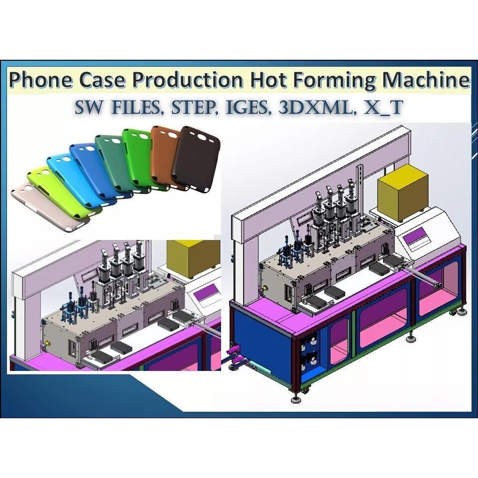 Mobile Phone Case Hot Bending Machine 3D Model – Precision Automation, SolidWorks - View 2