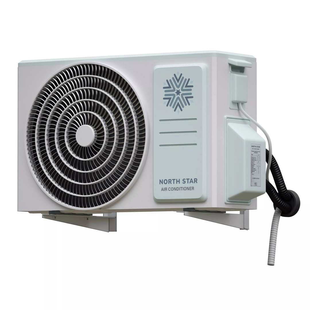 Air Conditioner 3D Model – Outdoor Unit, PBR Textures, FBX, OBJ - View 11