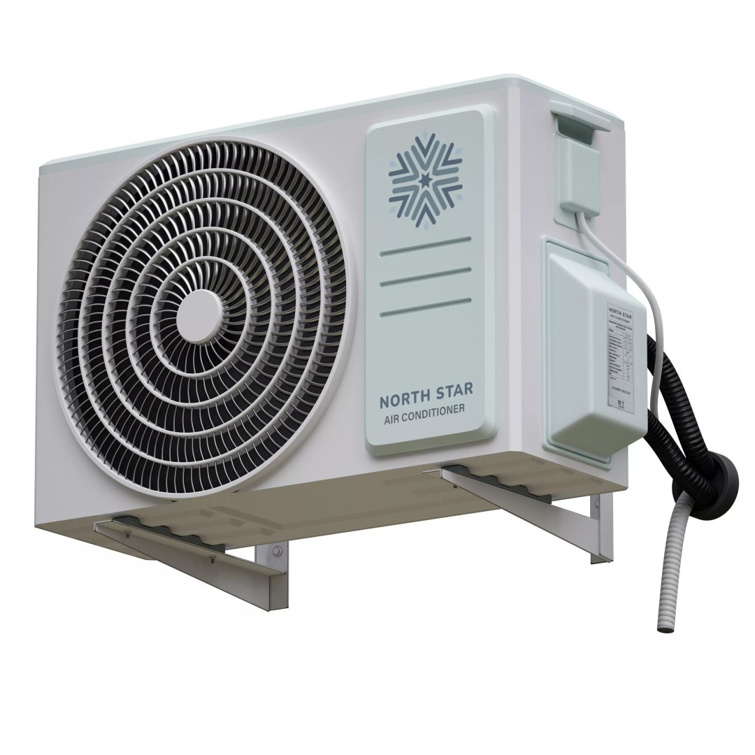 Air Conditioner 3D Model – Outdoor Unit, PBR Textures, FBX, OBJ - View 12