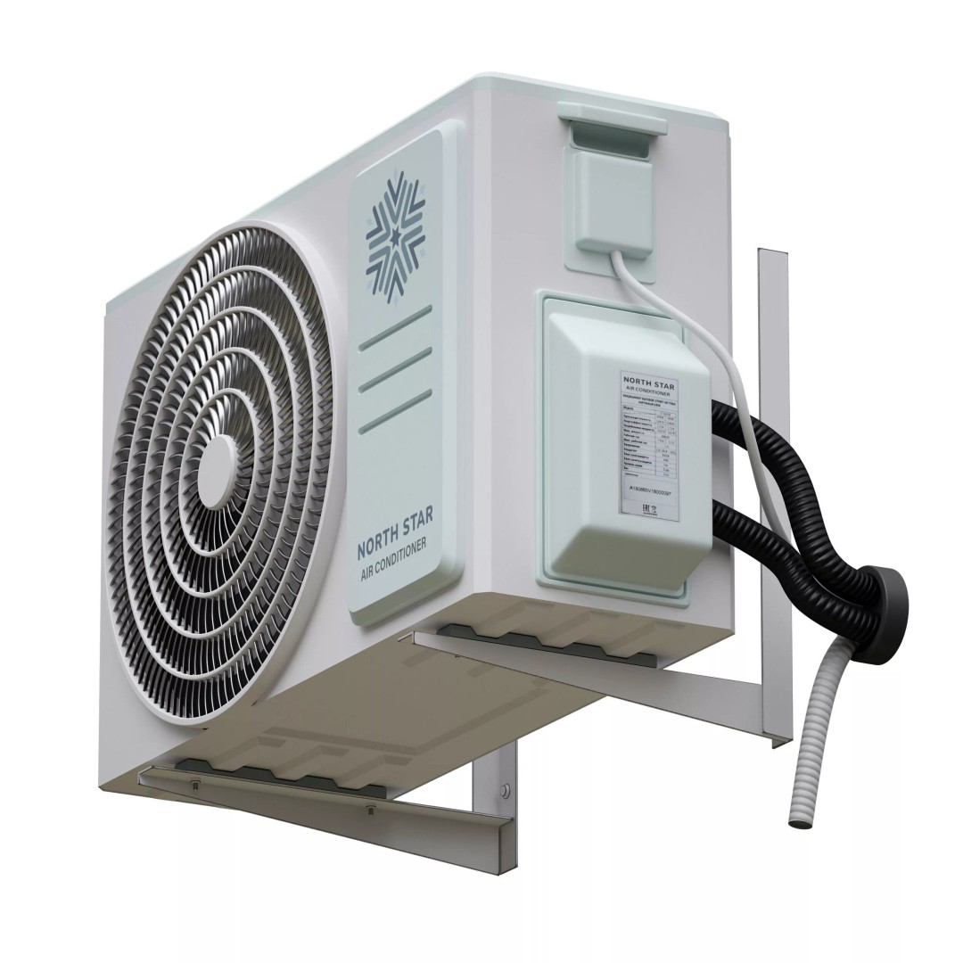 Air Conditioner 3D Model – Outdoor Unit, PBR Textures, FBX, OBJ - View 13