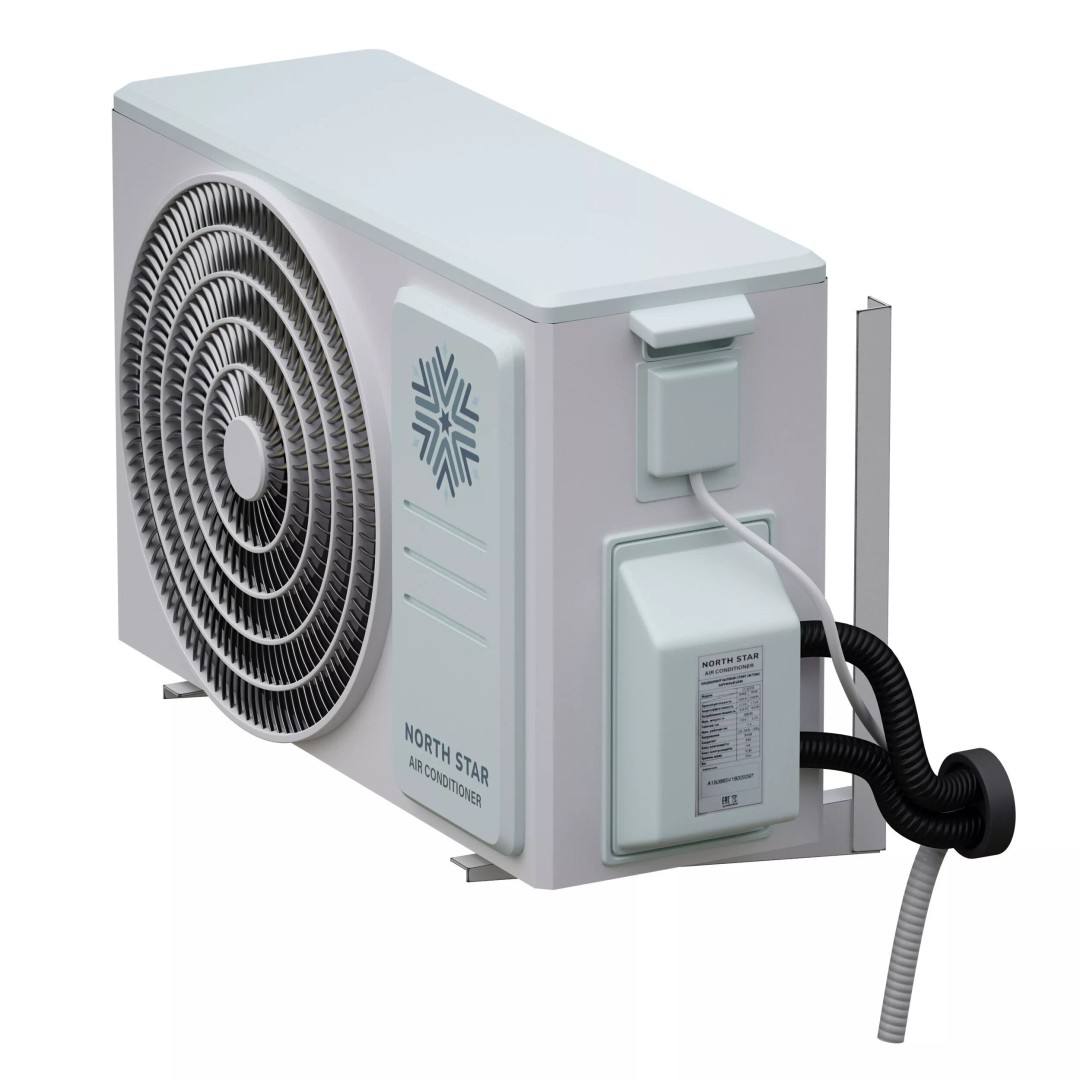 Air Conditioner 3D Model – Outdoor Unit, PBR Textures, FBX, OBJ - View 14