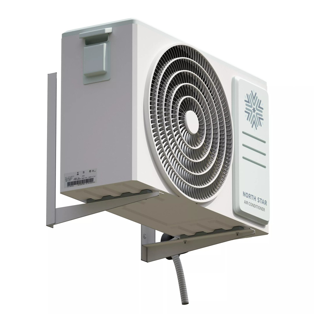 Air Conditioner 3D Model – Outdoor Unit, PBR Textures, FBX, OBJ - View 6