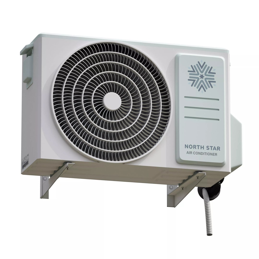 Air Conditioner 3D Model – Outdoor Unit, PBR Textures, FBX, OBJ - View 7