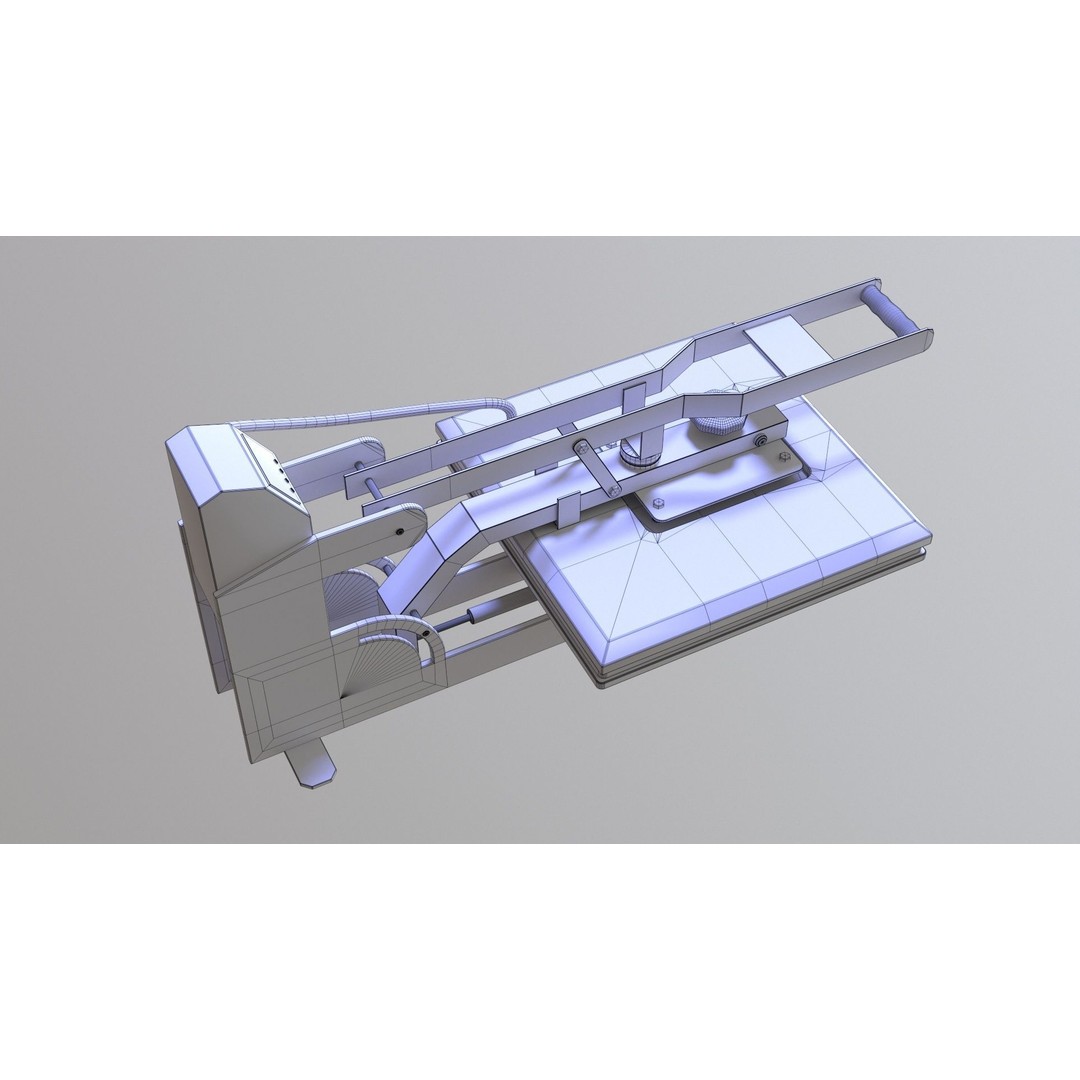 Sublimation T-Shirt Flat Bed Heat Press Machine 3D Model – PBR Textured, OBJ, FBX - View 17