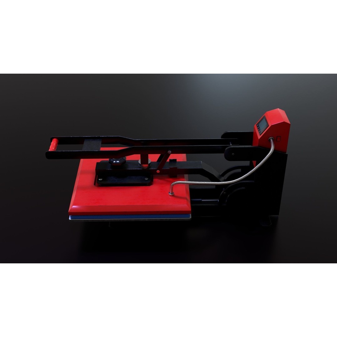 Sublimation T-Shirt Flat Bed Heat Press Machine 3D Model – PBR Textured, OBJ, FBX - View 5