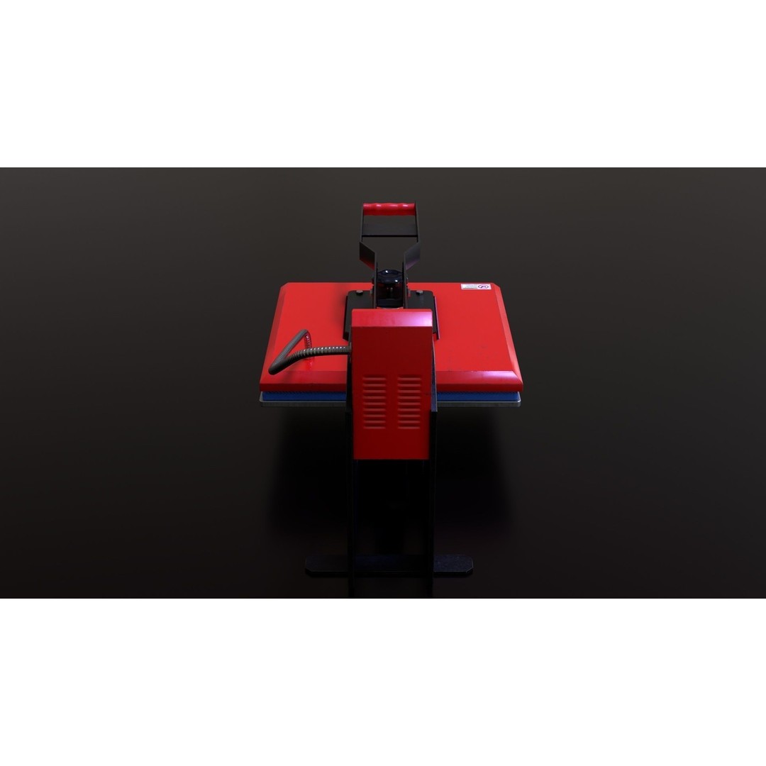 Sublimation T-Shirt Flat Bed Heat Press Machine 3D Model – PBR Textured, OBJ, FBX - View 7