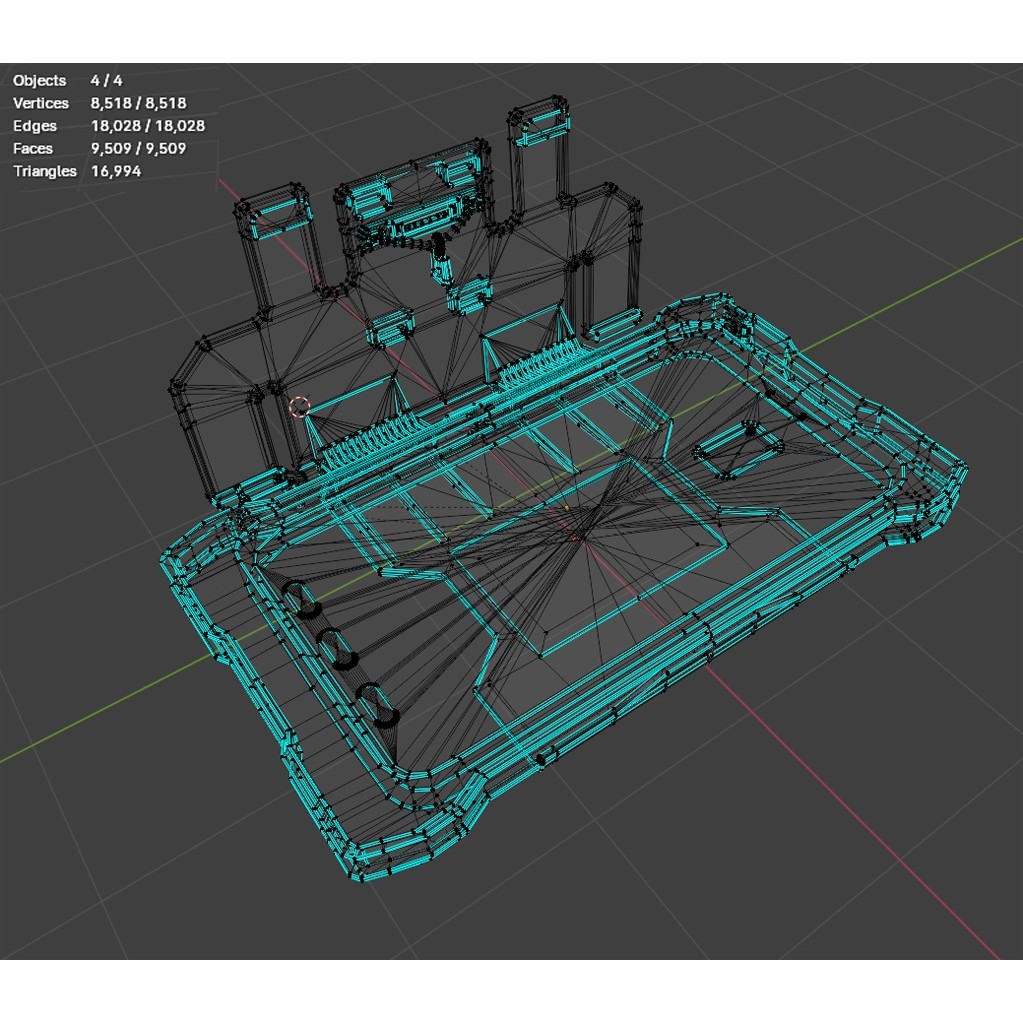 Tactical Tablet 3D Model – Low Poly Military Equipment, FBX - View 10