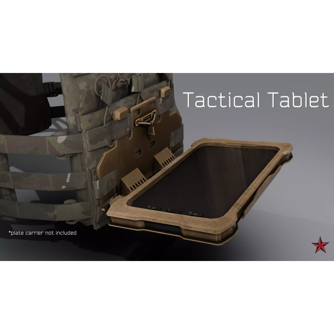 Tactical Tablet 3D Model – Low Poly Military Equipment, FBX - View 2