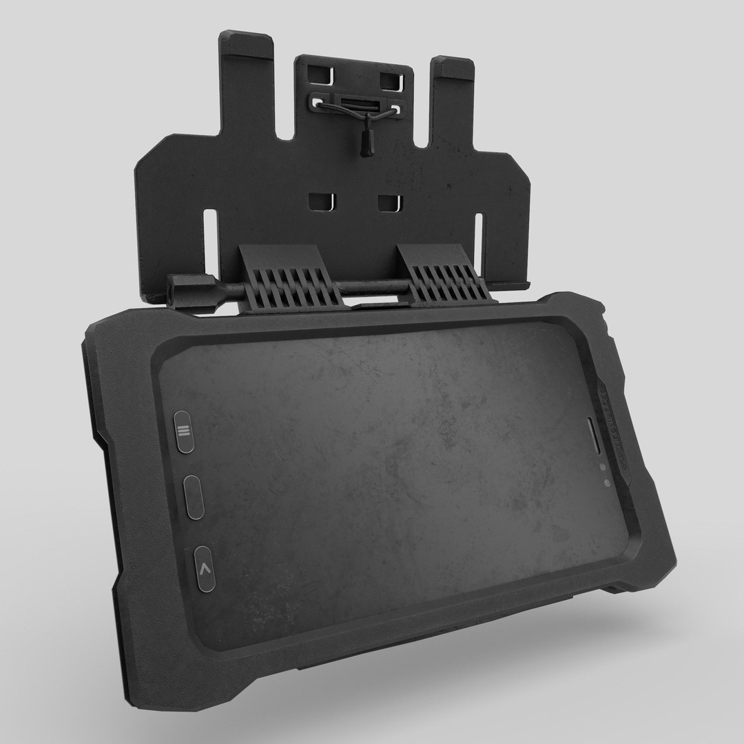 Tactical Tablet 3D Model – Low Poly Military Equipment, FBX - View 4
