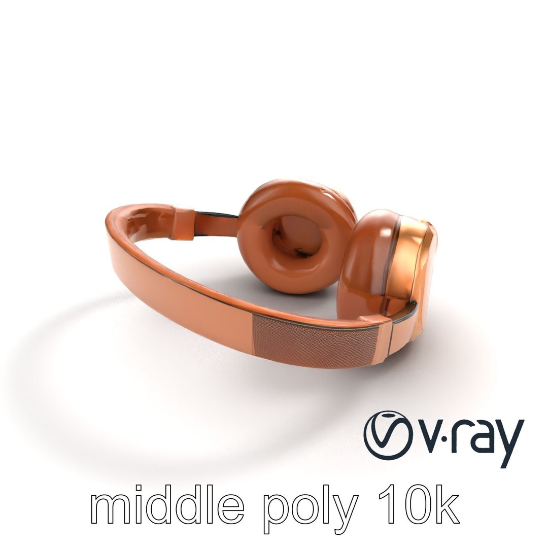 Contemporary Foldable Headphones 3D Model – Low Poly PBR Asset, FBX - View 10