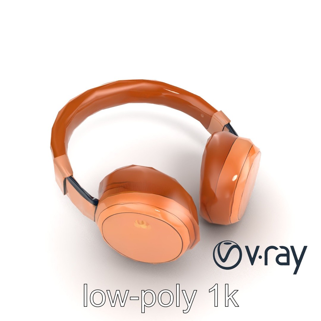 Contemporary Foldable Headphones 3D Model – Low Poly PBR Asset, FBX - View 11