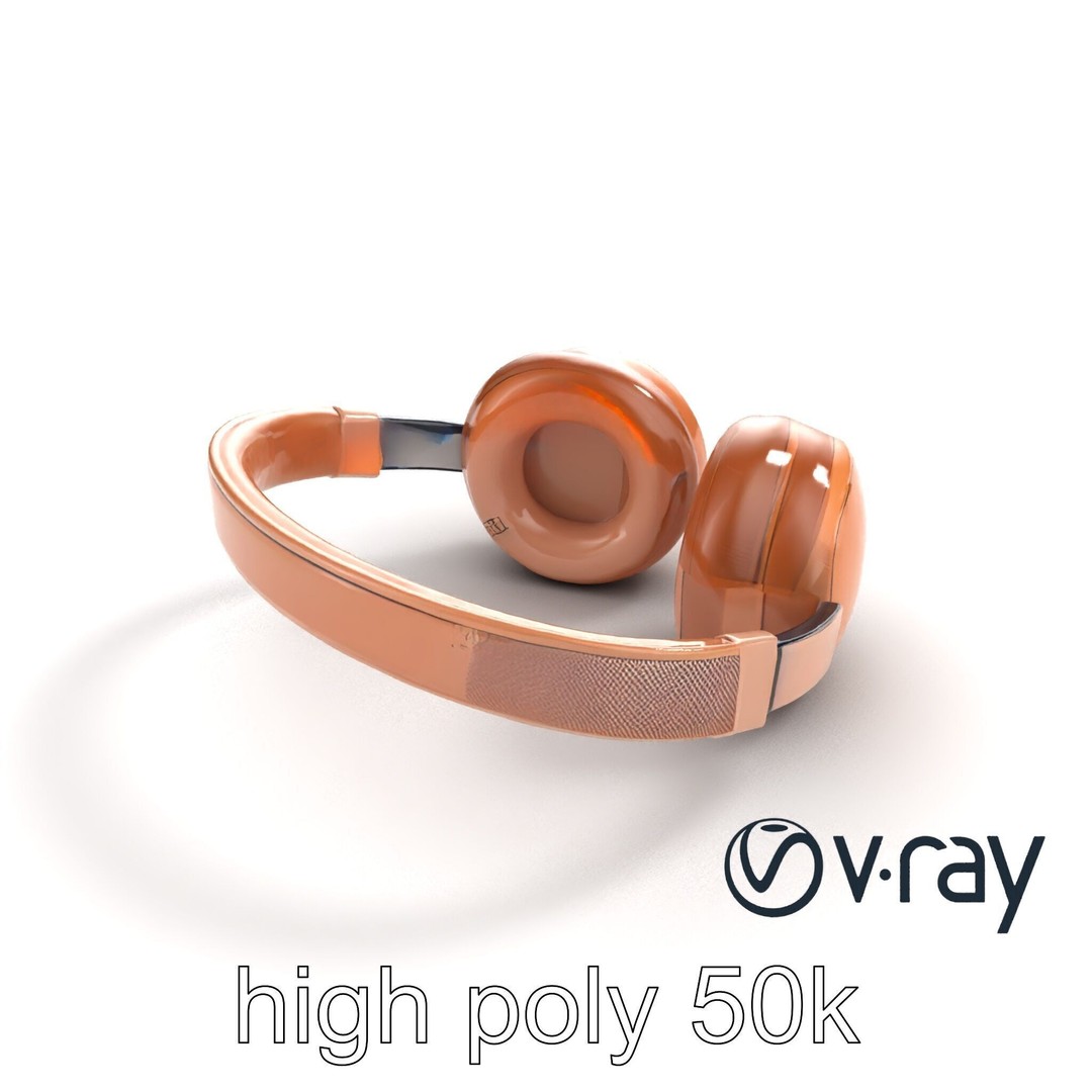 Contemporary Foldable Headphones 3D Model – Low Poly PBR Asset, FBX - View 12