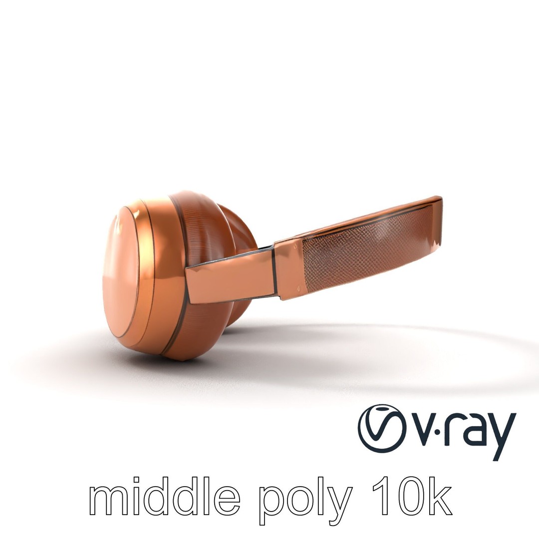 Contemporary Foldable Headphones 3D Model – Low Poly PBR Asset, FBX - View 13