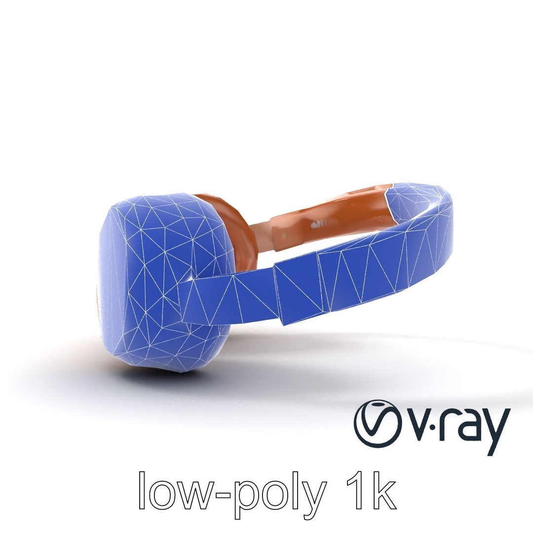 Contemporary Foldable Headphones 3D Model – Low Poly PBR Asset, FBX - View 14