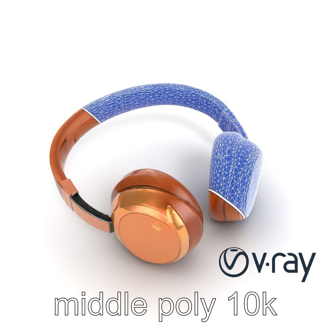 Contemporary Foldable Headphones 3D Model – Low Poly PBR Asset, FBX - View 16