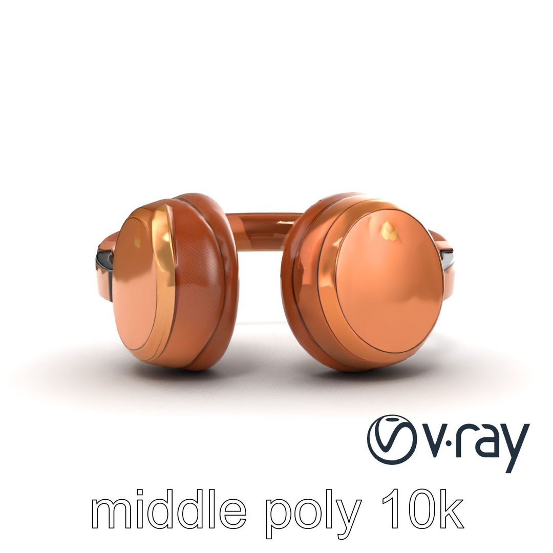 Contemporary Foldable Headphones 3D Model – Low Poly PBR Asset, FBX - View 20