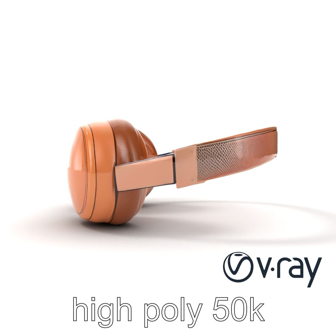Contemporary Foldable Headphones 3D Model – Low Poly PBR Asset, FBX - View 21