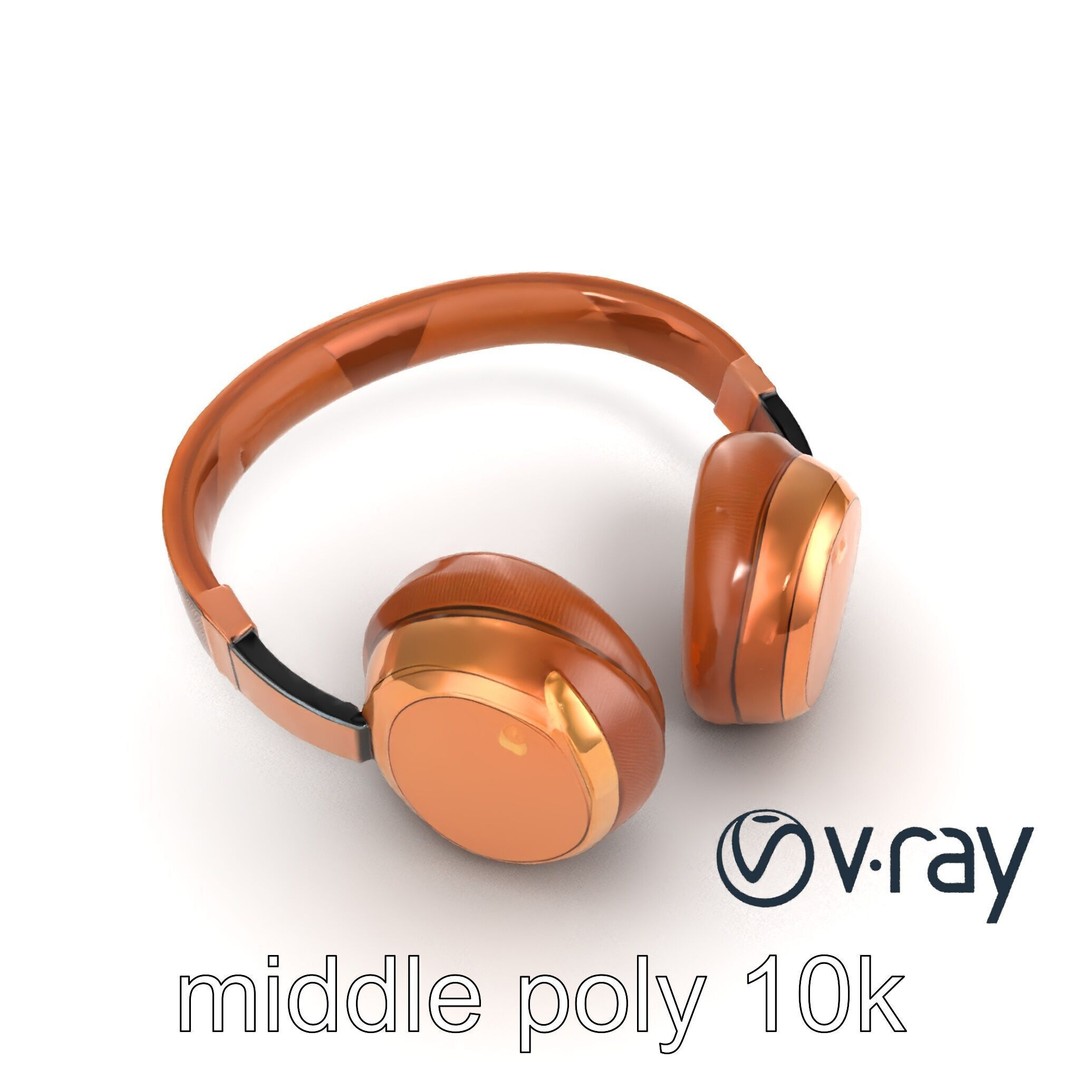 Contemporary Foldable Headphones 3D Model – Low Poly PBR Asset, FBX - View 23