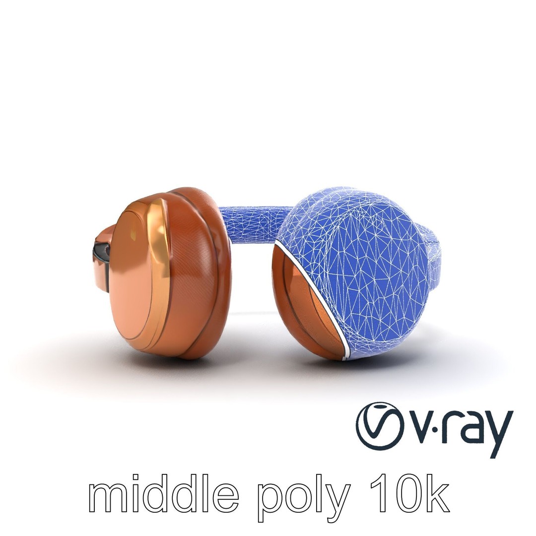 Contemporary Foldable Headphones 3D Model – Low Poly PBR Asset, FBX - View 24