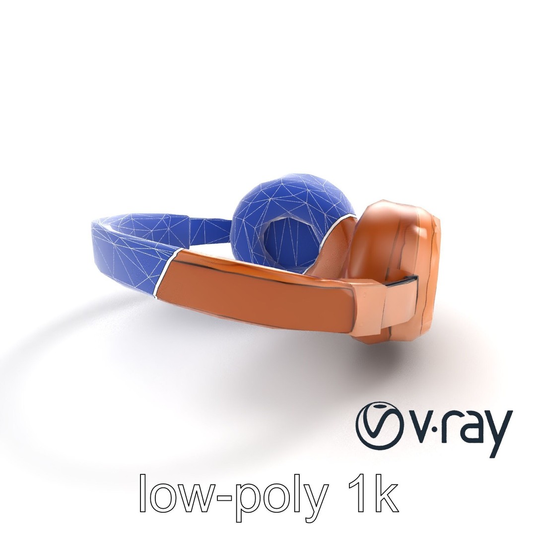 Contemporary Foldable Headphones 3D Model – Low Poly PBR Asset, FBX - View 30