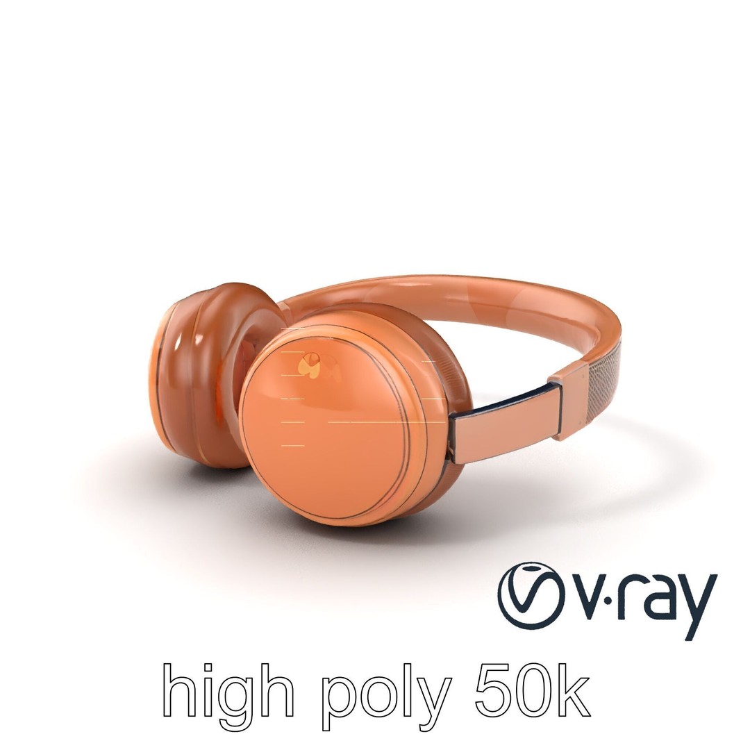 Contemporary Foldable Headphones 3D Model – Low Poly PBR Asset, FBX - View 6