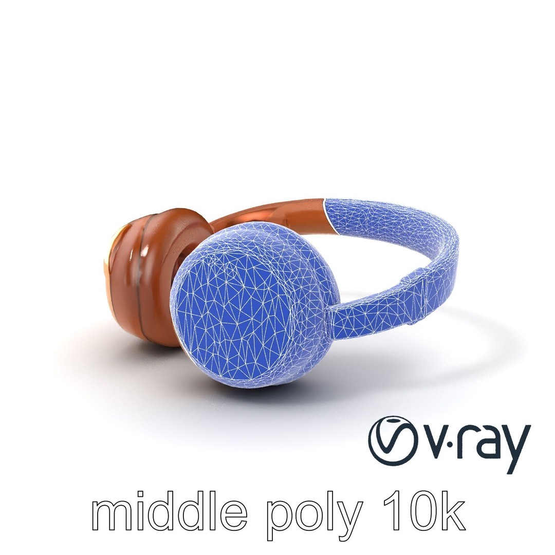 Contemporary Foldable Headphones 3D Model – Low Poly PBR Asset, FBX - View 7