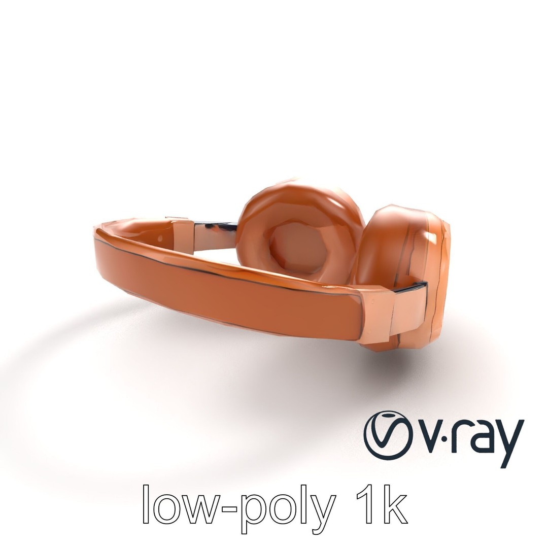 Contemporary Foldable Headphones 3D Model – Low Poly PBR Asset, FBX - View 8