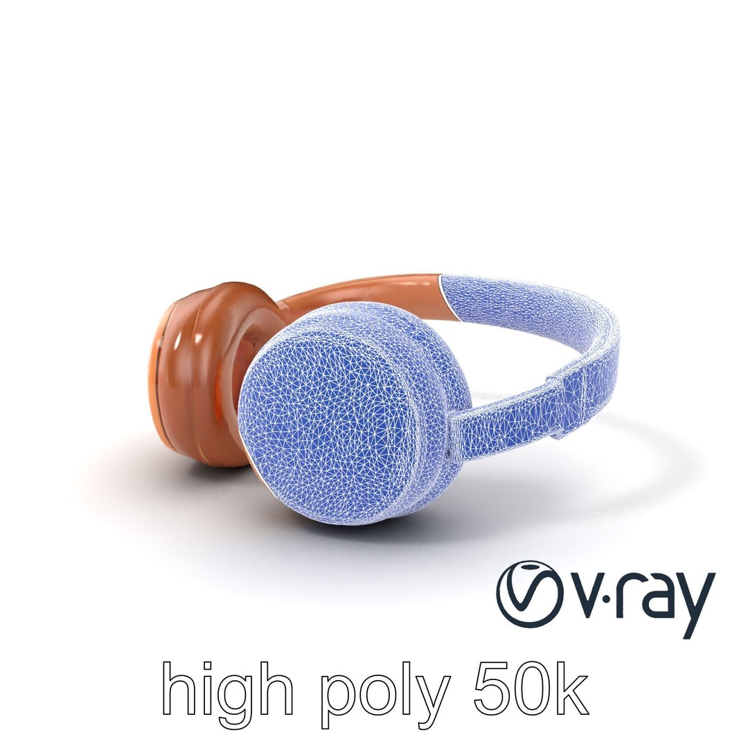 Contemporary Foldable Headphones 3D Model – Low Poly PBR Asset, FBX - View 9