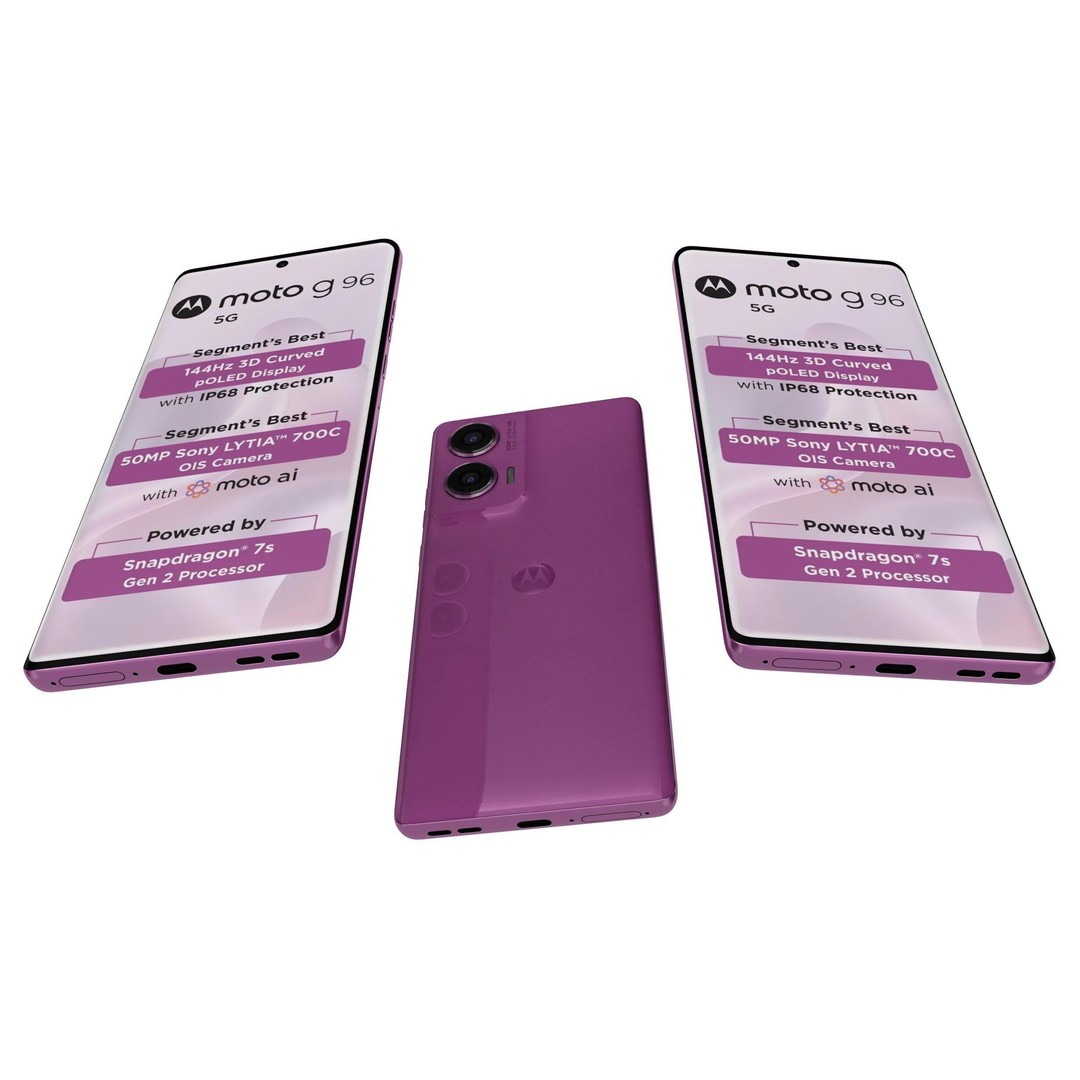 Motorola Moto G96 3D Model – Low Poly PBR Phone Asset, FBX - View 4