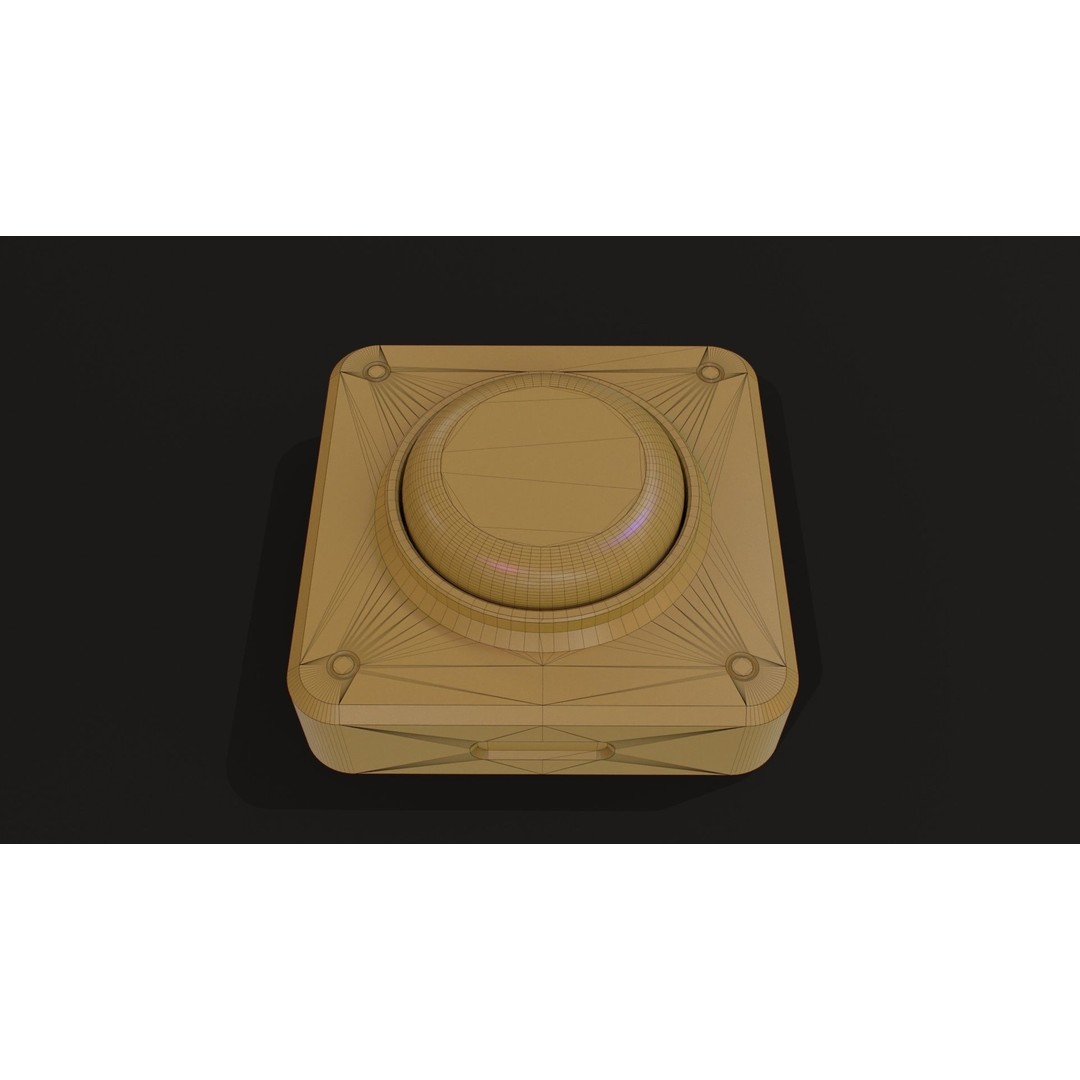 Sci-Fi Red Button 3D Model – PBR Textured Game Asset, FBX, OBJ - View 11