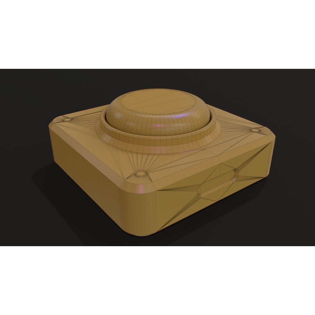 Sci-Fi Red Button 3D Model – PBR Textured Game Asset, FBX, OBJ - View 12