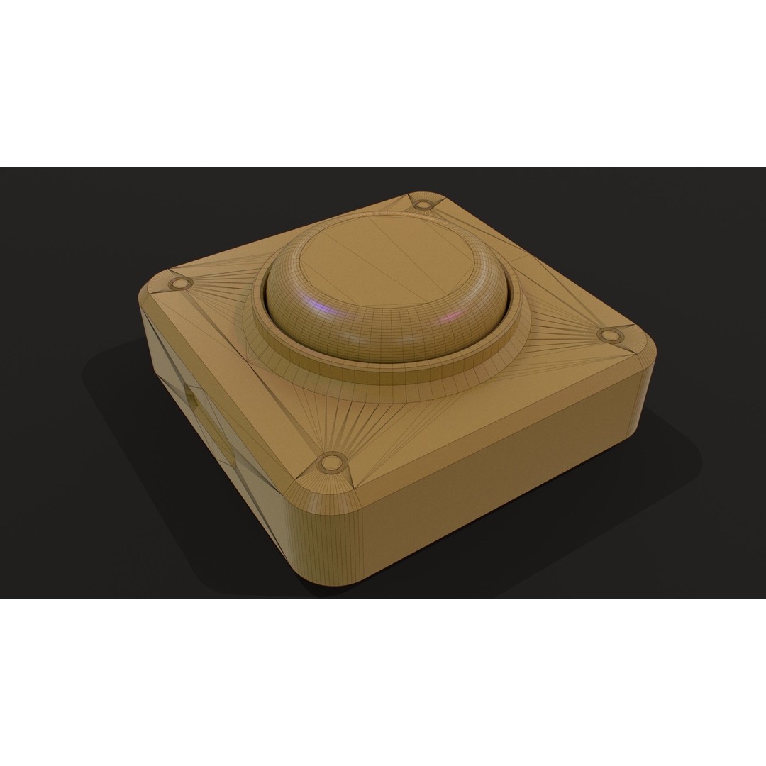 Sci-Fi Red Button 3D Model – PBR Textured Game Asset, FBX, OBJ - View 13